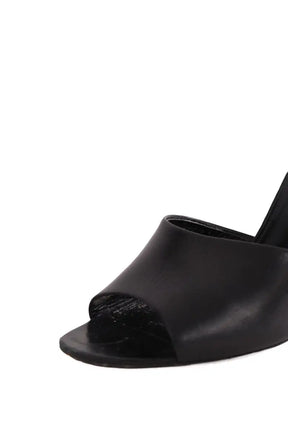 Talons Saint Laurent Noir en Cuir