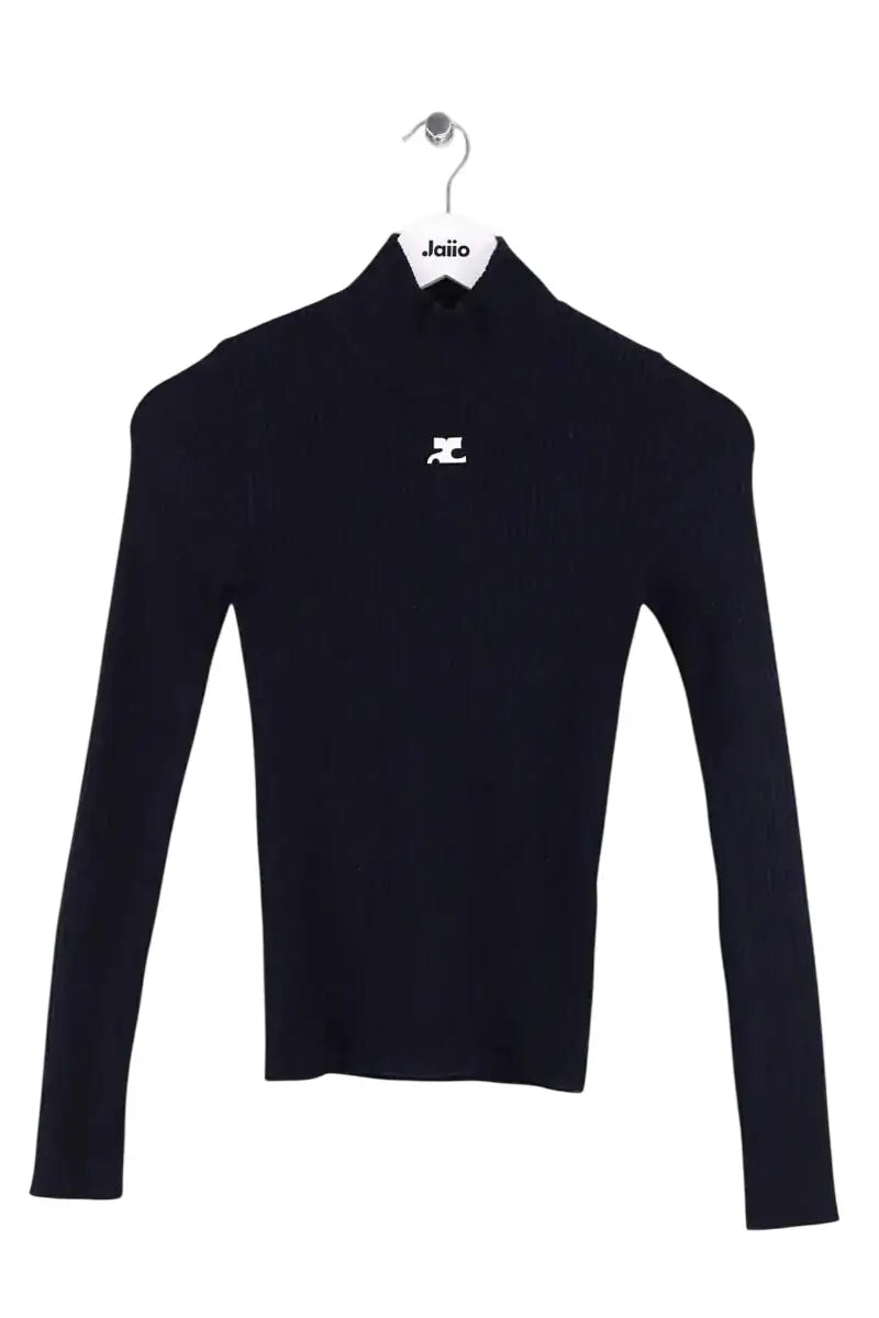 Pull Courrèges Bleu en Synthétique, taille S - Seconde Main