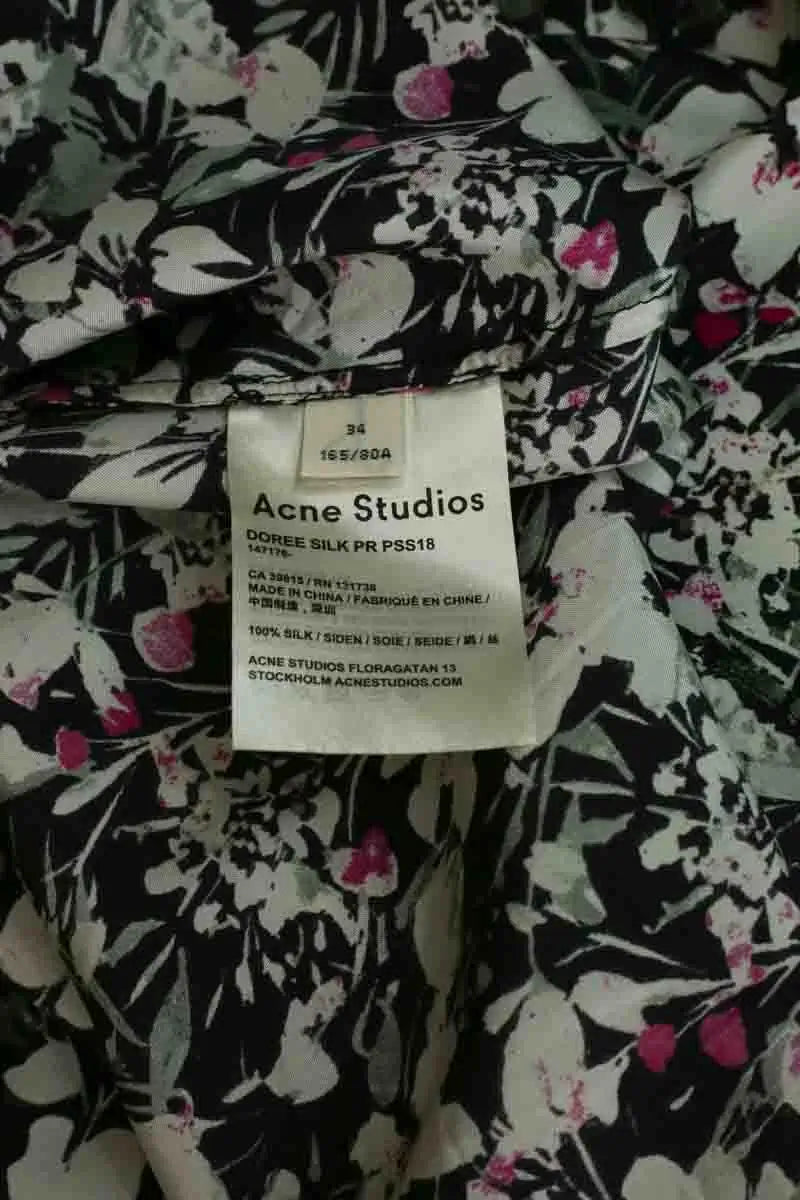 Robe Acne Studios Noir en Soie