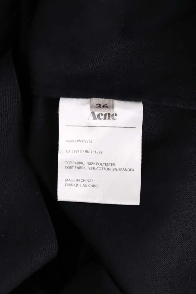 Robe Acne Studios Noir en Synthétique