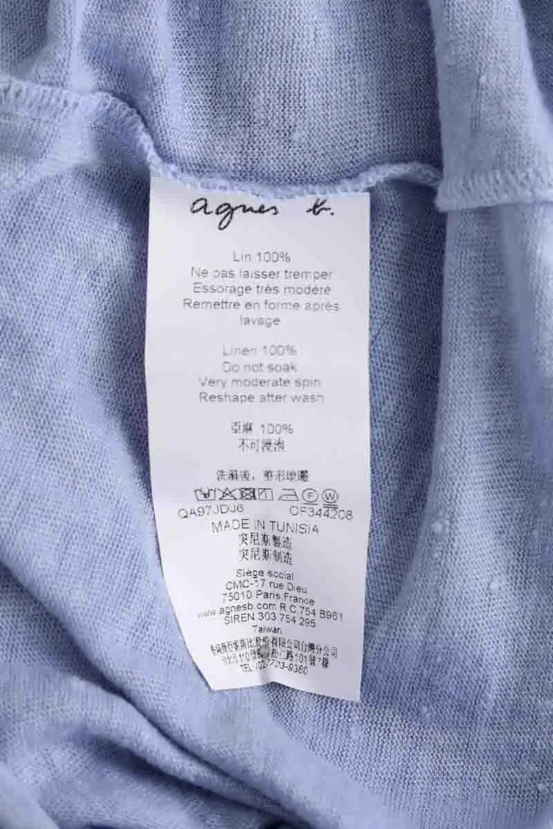Robe Agnès B. Bleu en Lin