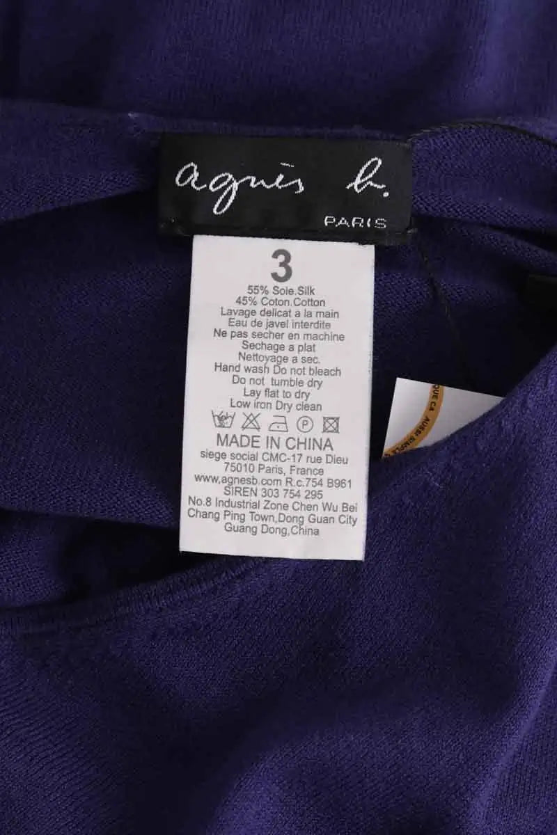Robe Agnès B. Bleu en Soie