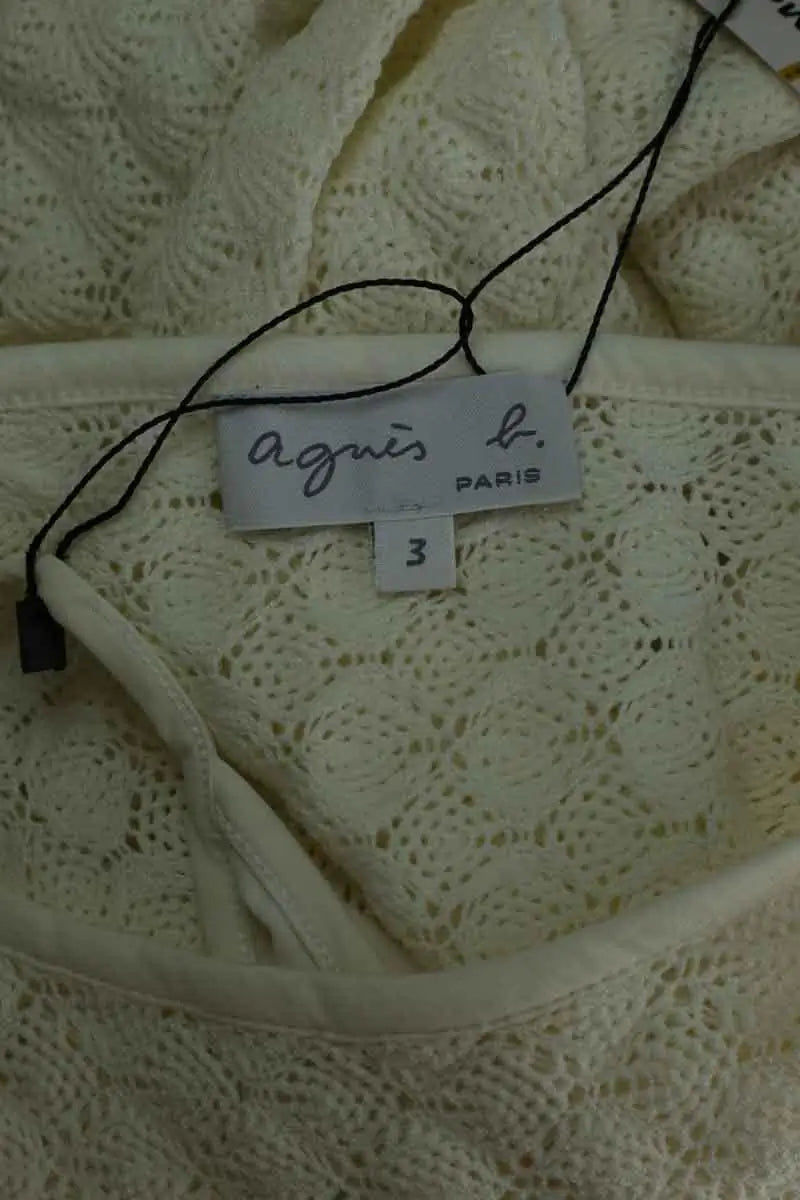 Robe Agnès B. Ecru en Synthétique