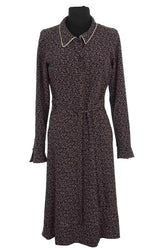 Robe Agnès B. Marron en Synthétique, taille M - Seconde Main