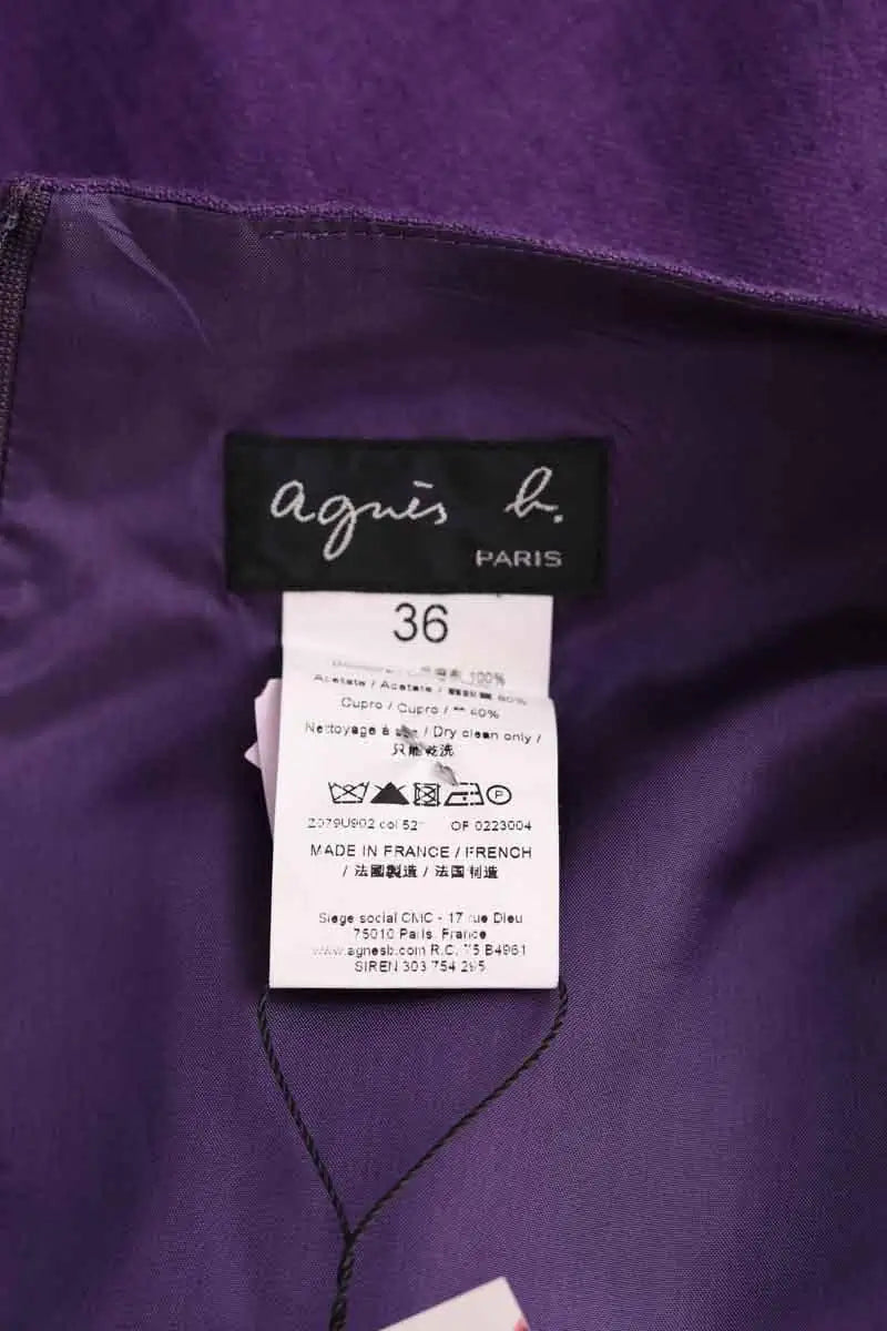 Robe Agnès B. Violet en Lin