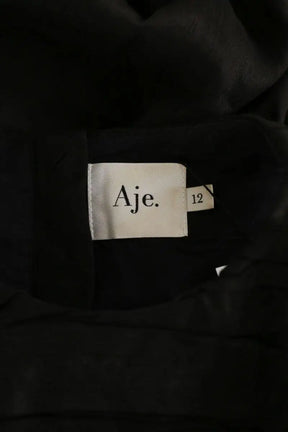 Robe Aje Noir en Viscose