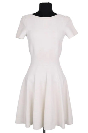Robe Alaïa Blanc en Viscose, taille M - Seconde Main