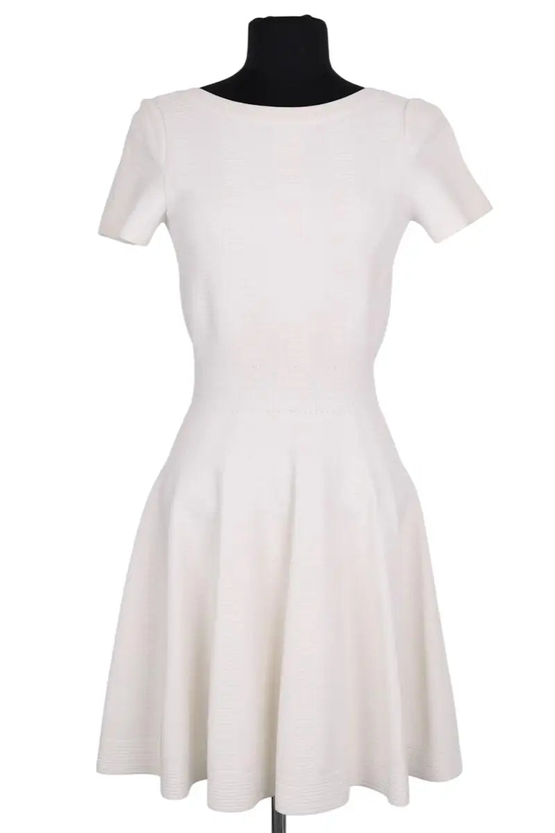 Robe Alaïa Blanc en Viscose, taille M - Seconde Main