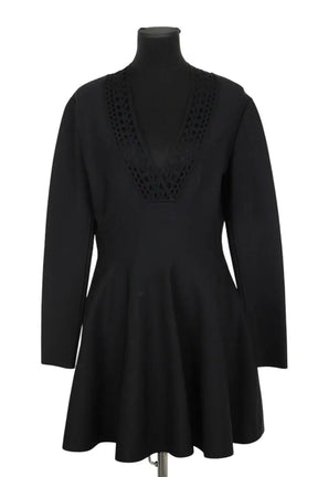 Robe Alaïa Noir en Viscose, taille XL - Seconde Main