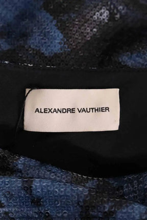 Robe Alexandre Vauthier Bleu en Paillettes