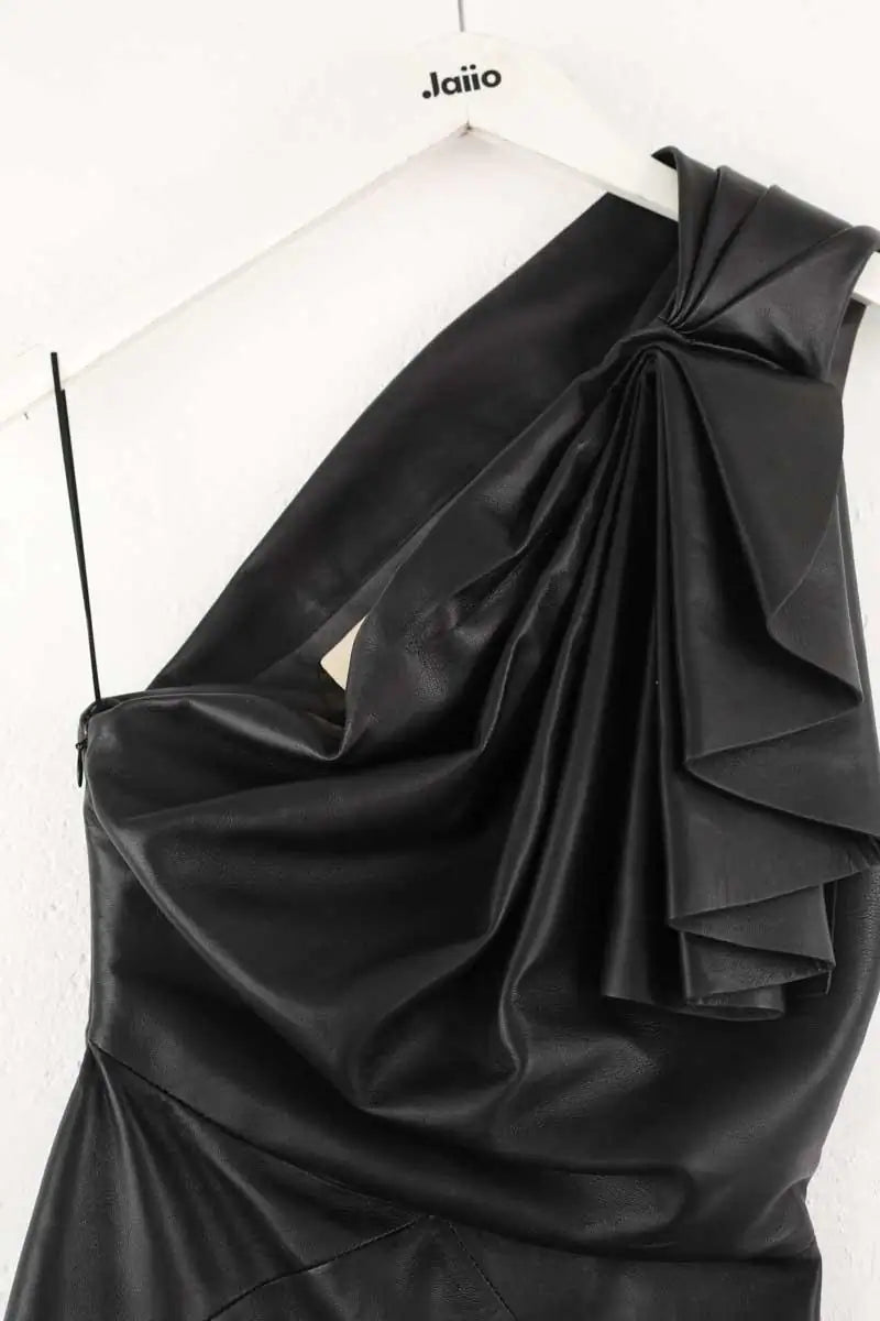 Robe Alexandre Vauthier Noir en Cuir