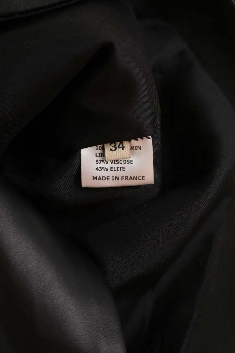 Robe Alexandre Vauthier Noir en Cuir
