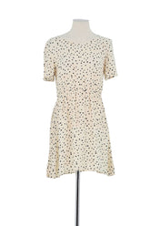 Robe American Vintage Beige en Viscose, taille S - Seconde Main