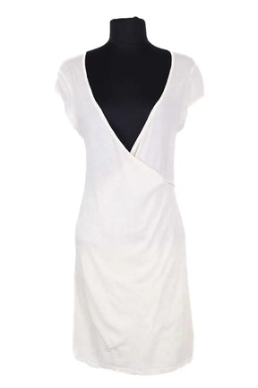Robe American Vintage Blanc en Coton, taille S - Seconde Main