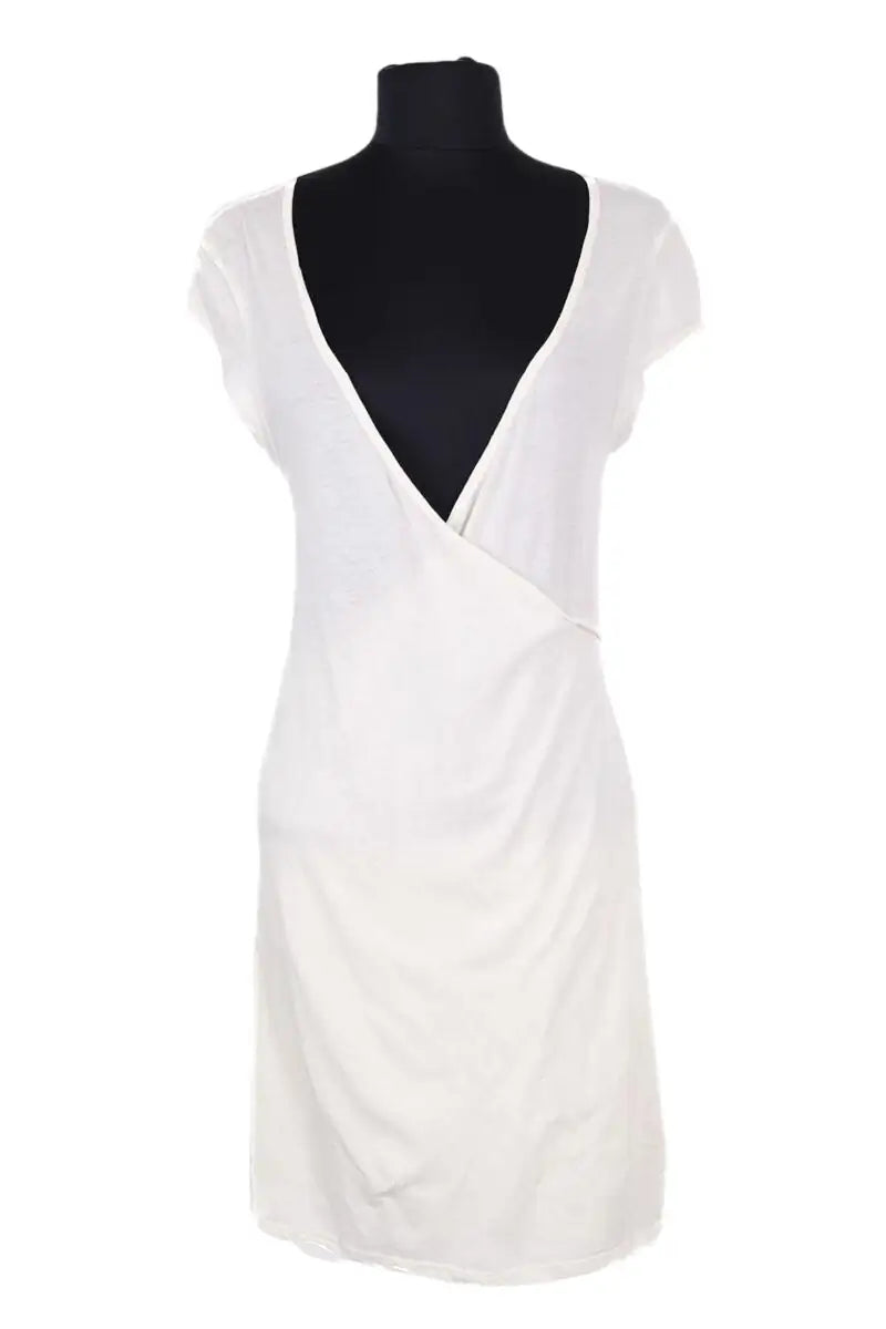 Robe American Vintage Blanc en Coton, taille S - Seconde Main