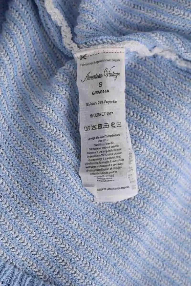 Robe American Vintage Bleu en Coton