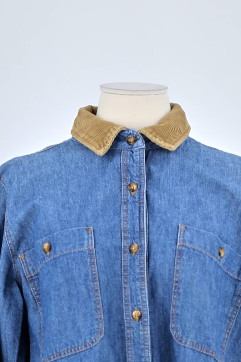 Robe American Vintage Bleu en Coton