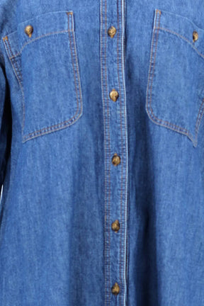 Robe American Vintage Bleu en Coton