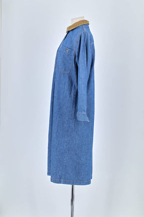 Robe American Vintage Bleu en Coton