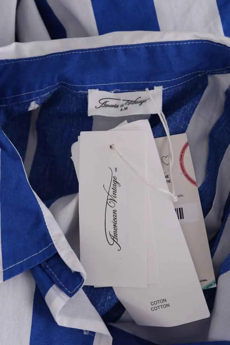 Robe American Vintage Bleu en Coton