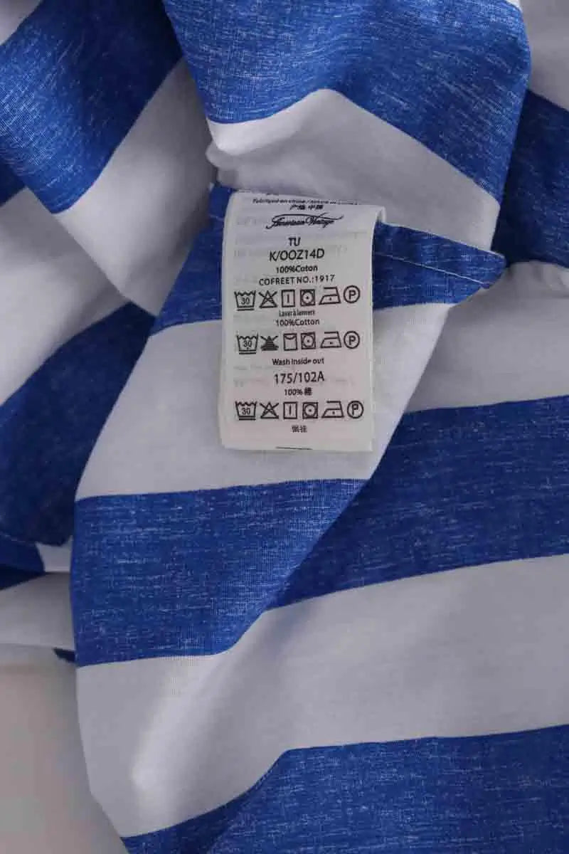 Robe American Vintage Bleu en Coton