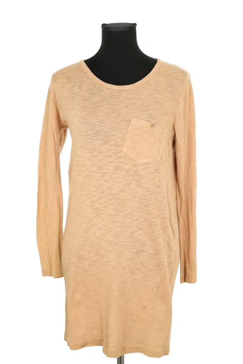 Robe American Vintage Camel en Coton, taille S - Seconde Main