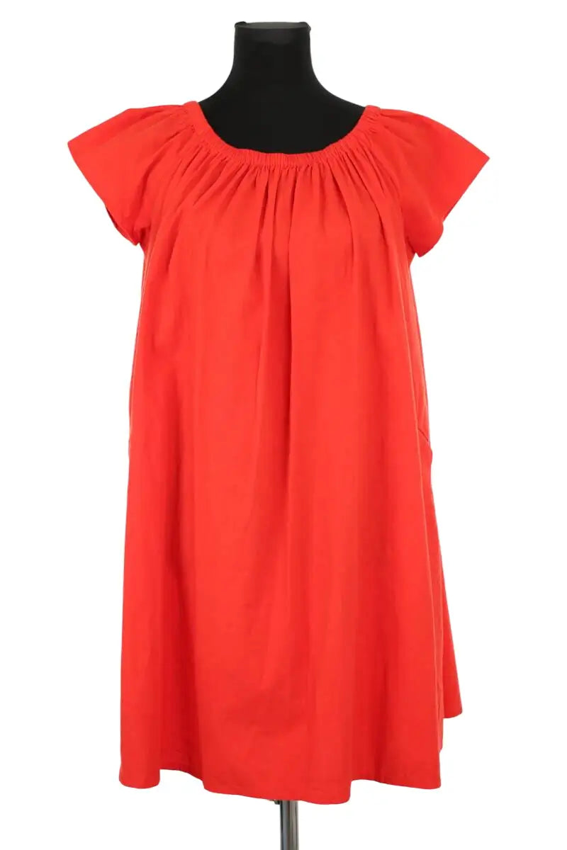 Robe American Vintage Rouge en Coton, taille S - Seconde Main
