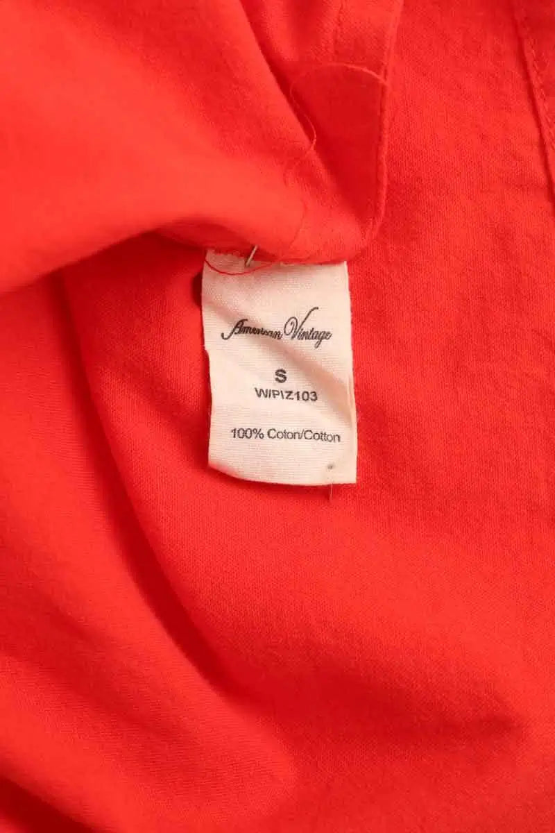 Robe American Vintage Rouge en Coton