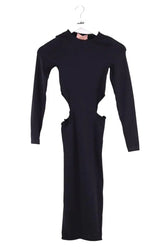 Robe Amina Muaddi Noir en Synthétique, taille XS - Seconde Main