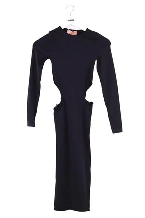 Robe Amina Muaddi Noir en Synthétique, taille XS - Seconde Main