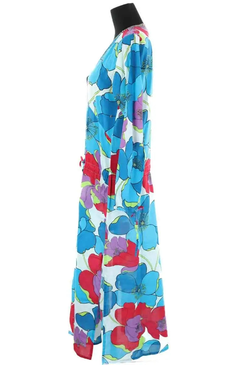 Robe Antik Batik Bleu en Coton