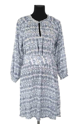 Robe Antik Batik Bleu en Coton, taille XL - Seconde Main