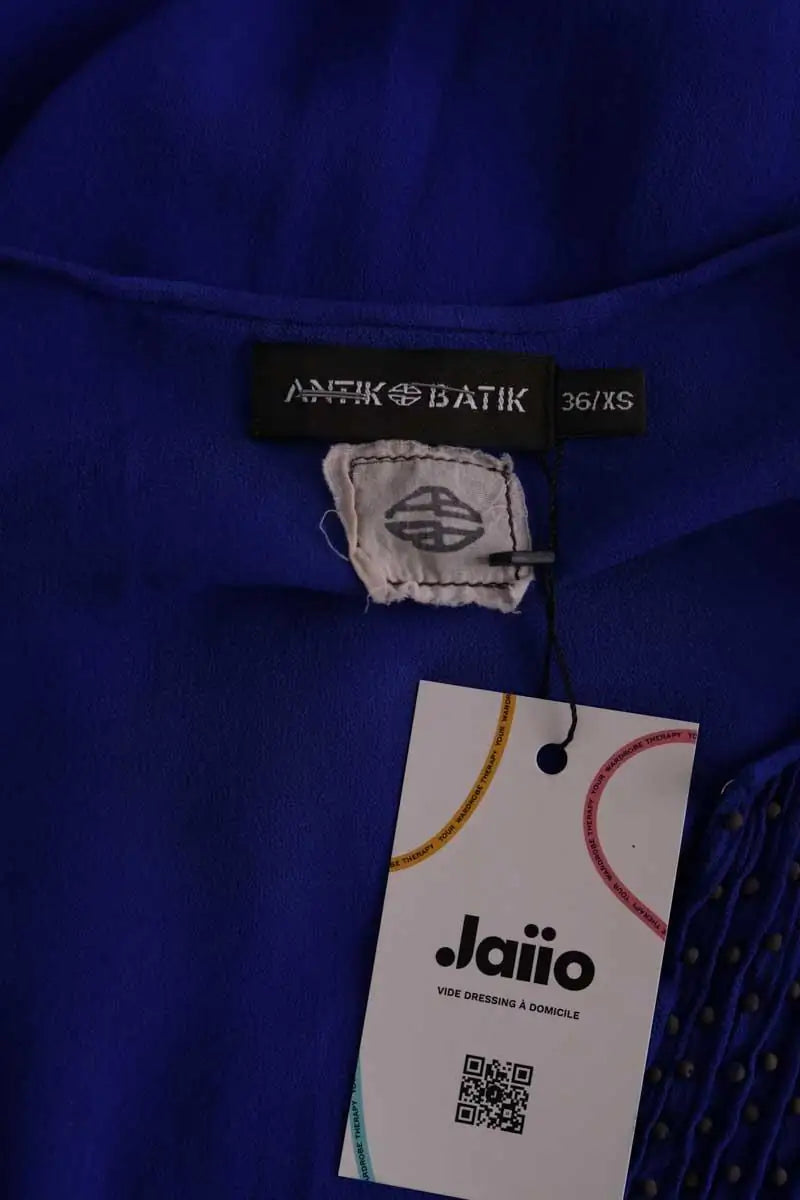 Robe Antik Batik Bleu en Soie