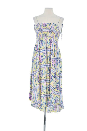 Robe Antik Batik Jaune en Viscose, taille S - Seconde Main