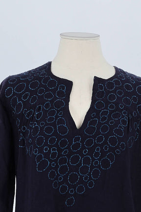 Robe Antik Batik Marine en Laine