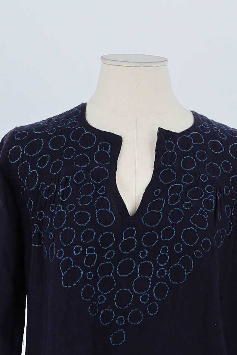 Robe Antik Batik Marine en Laine