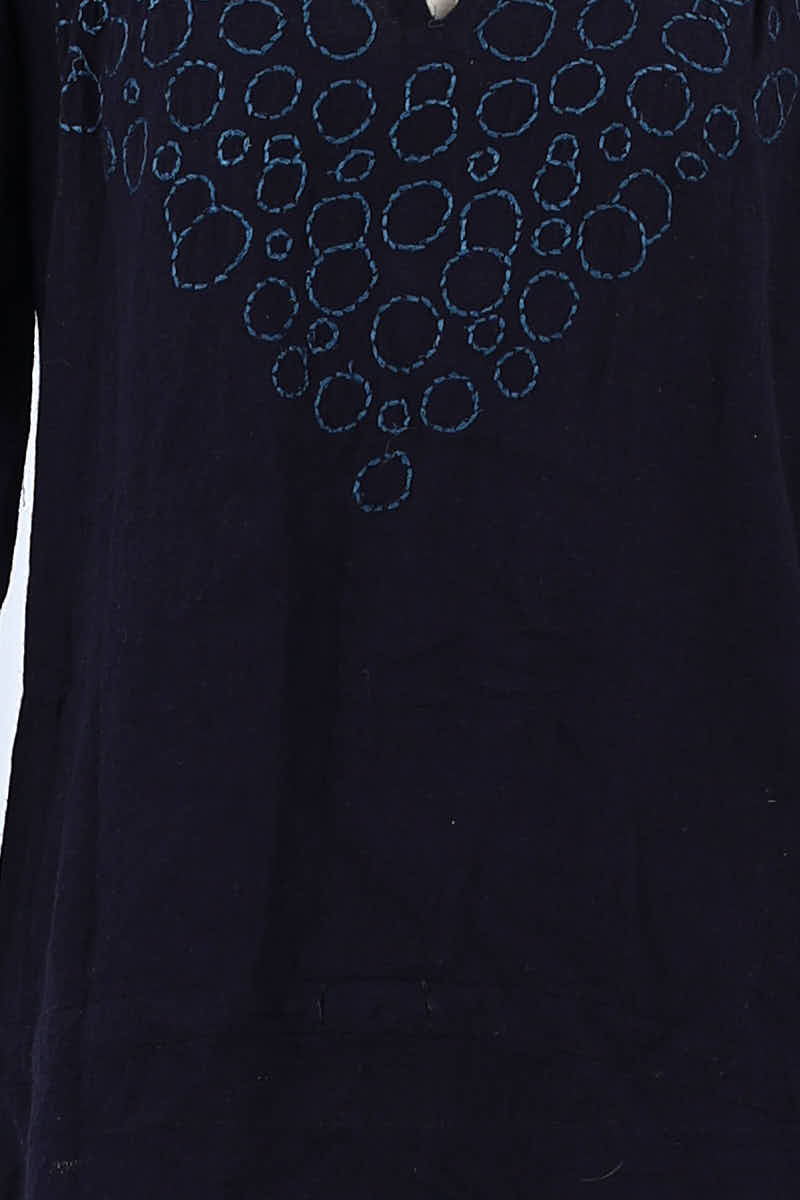 Robe Antik Batik Marine en Laine