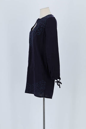 Robe Antik Batik Marine en Laine