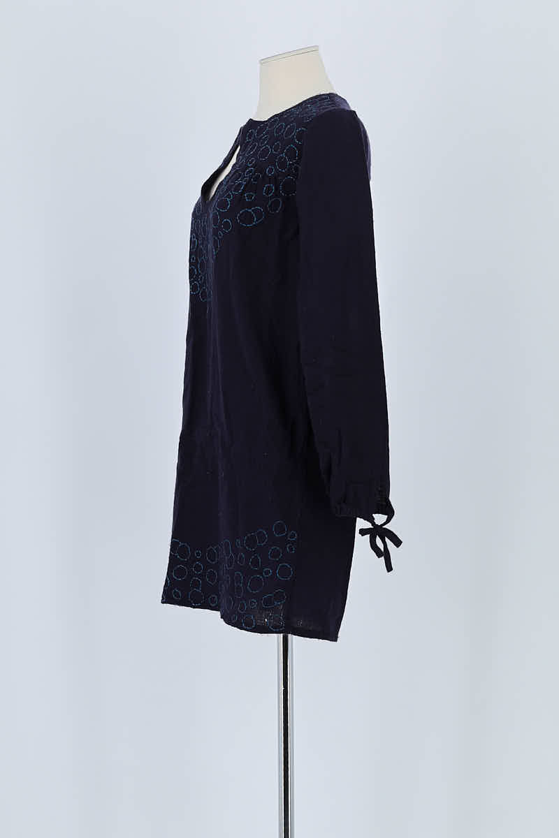 Robe Antik Batik Marine en Laine