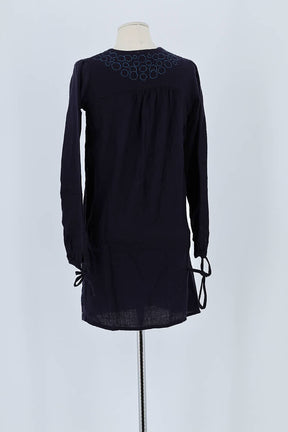 Robe Antik Batik Marine en Laine