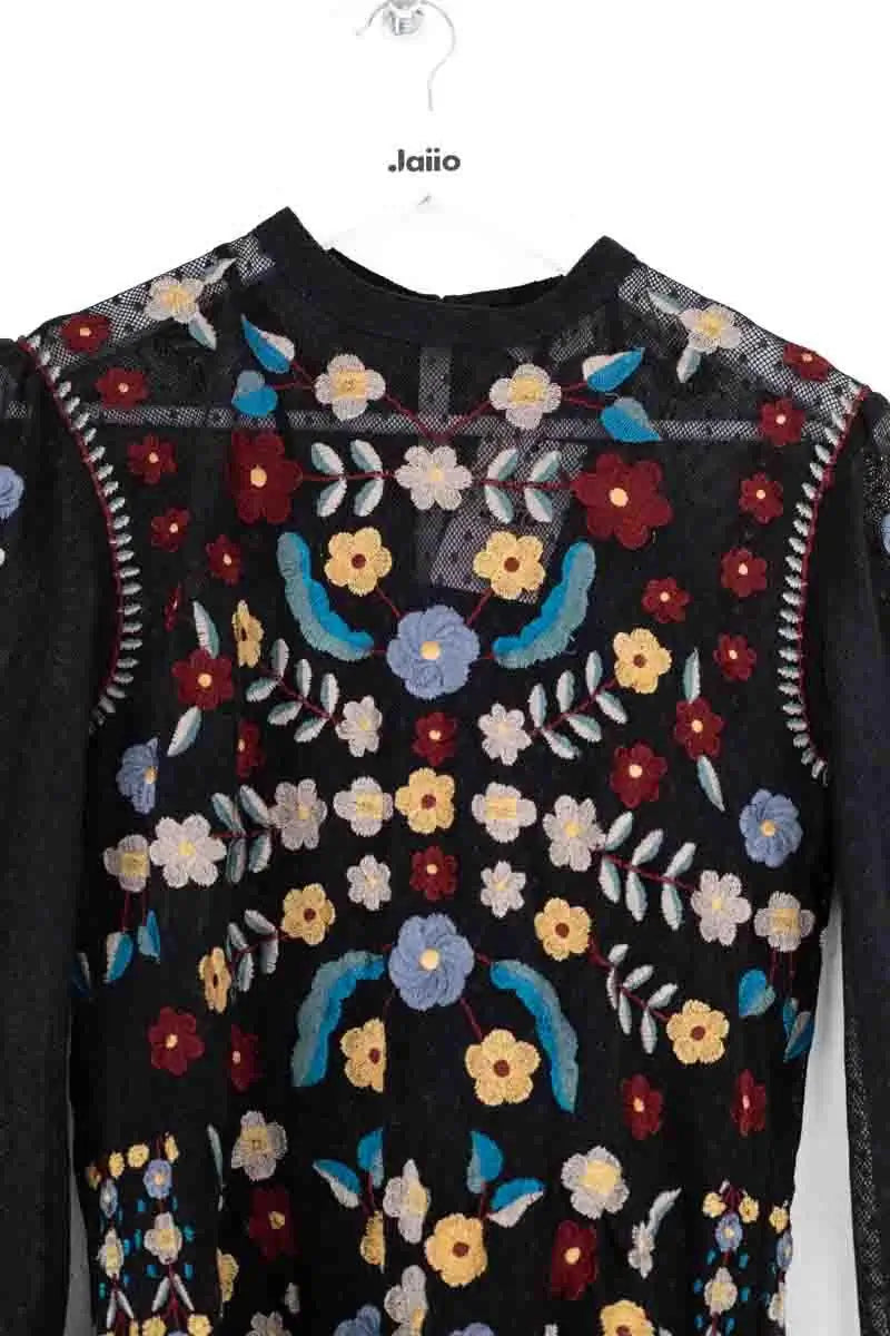 Robe Antik Batik Noir en Coton