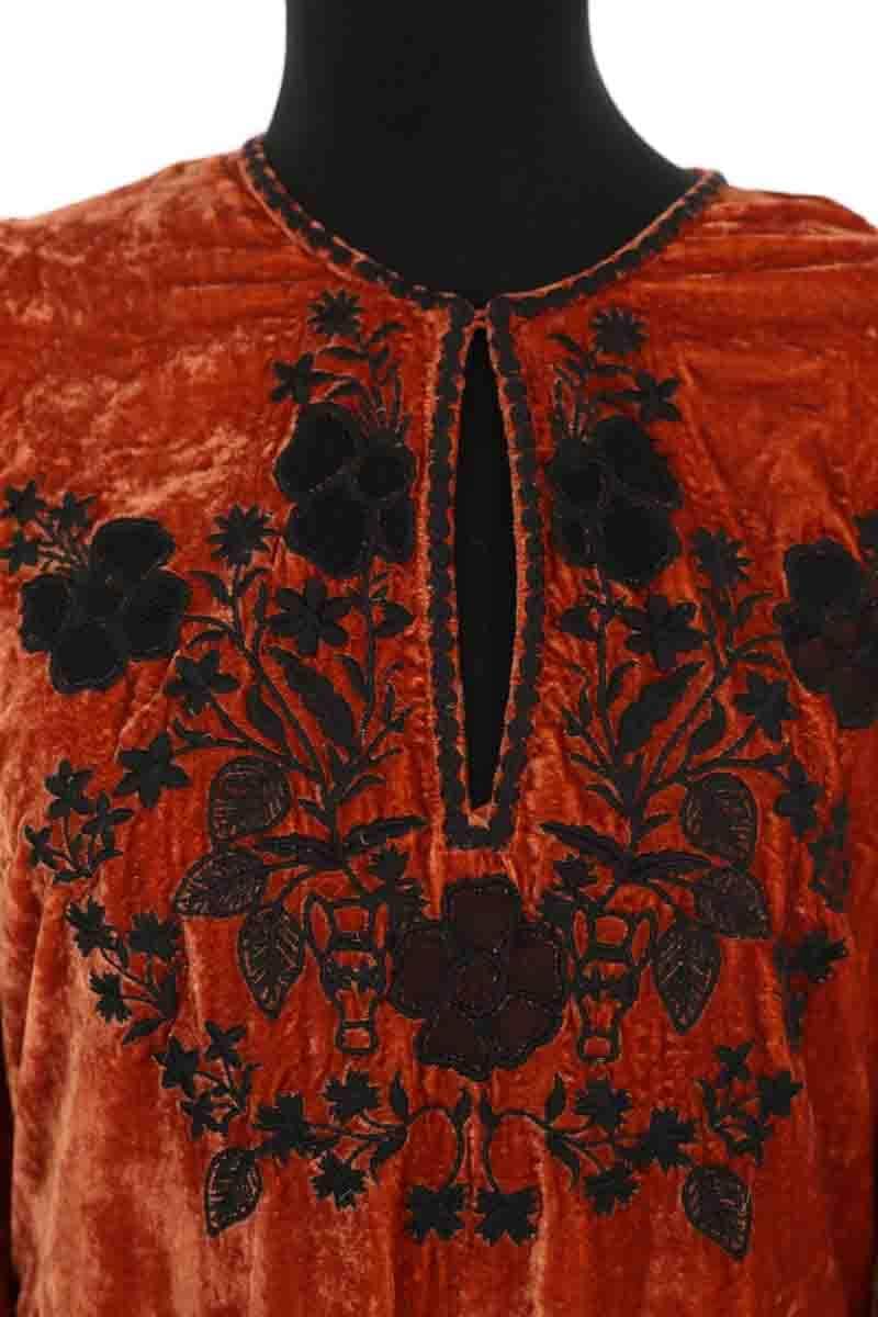 Robe Antik Batik Orange en Velours