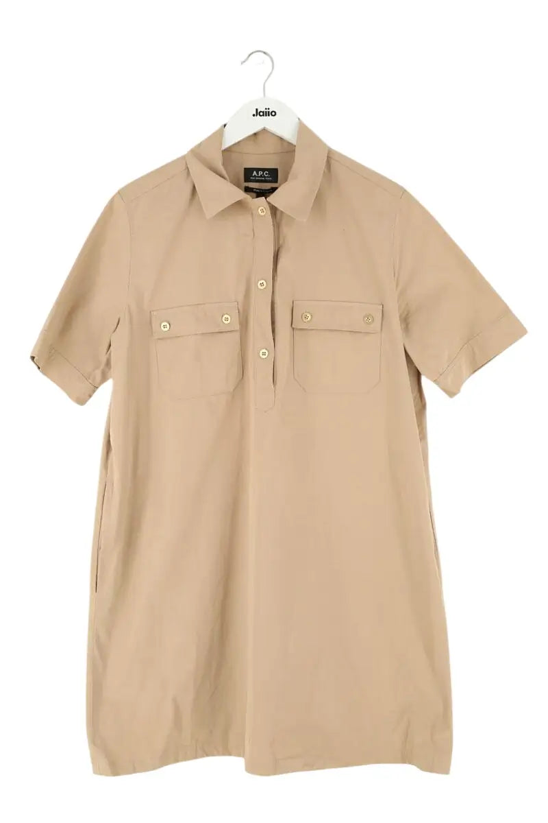Robe APC Beige en Coton, taille XL - Seconde Main