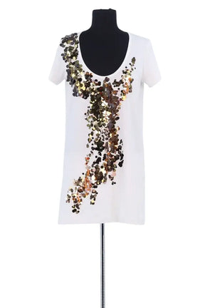 Robe Barbara Bui Blanc en Coton, taille L - Seconde Main