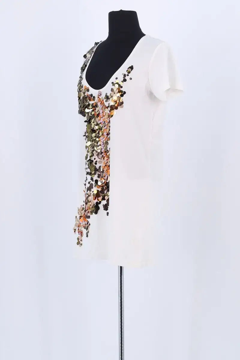 Robe Barbara Bui Blanc en Coton