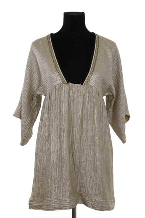 Robe Barbara Bui Doré en Viscose, taille S - Seconde Main
