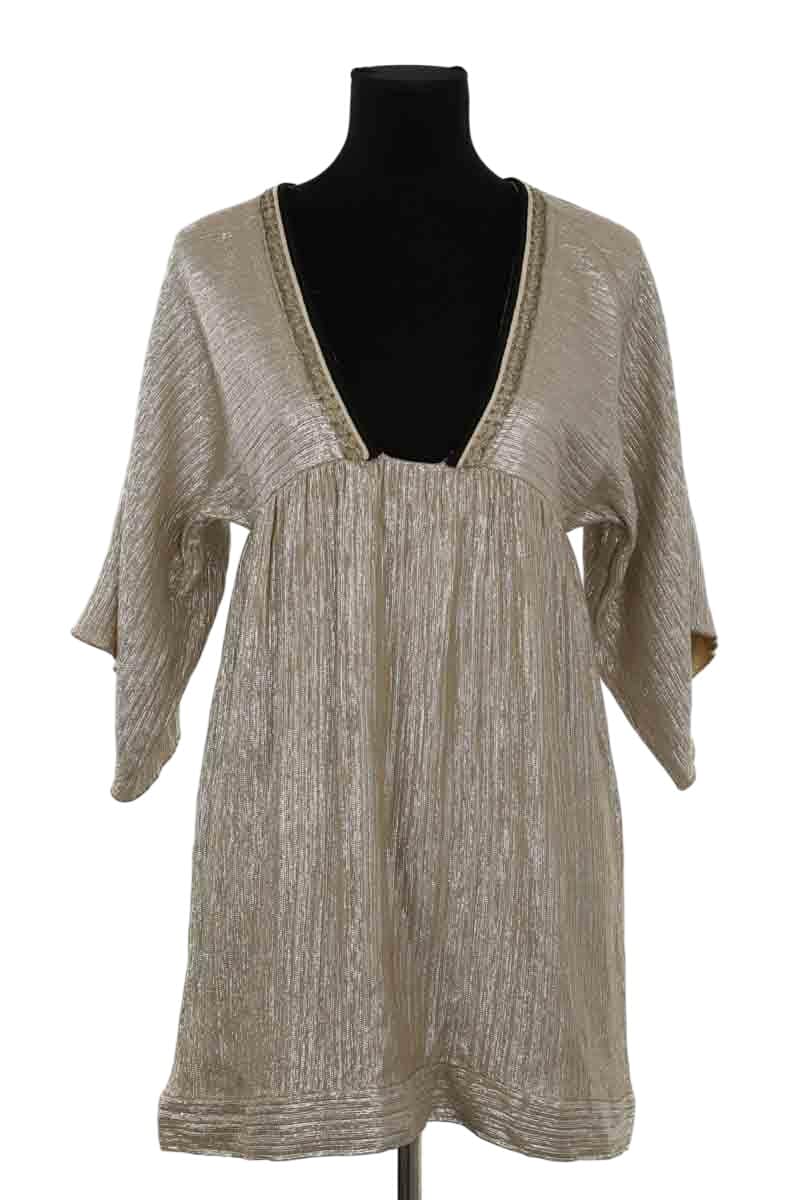 Robe Barbara Bui Doré en Viscose, taille S - Seconde Main