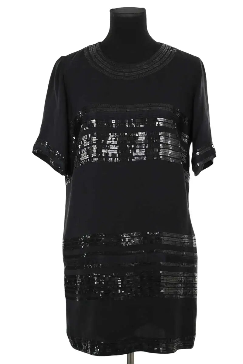 Robe Barbara Bui Noir en Soie, taille M - Seconde Main