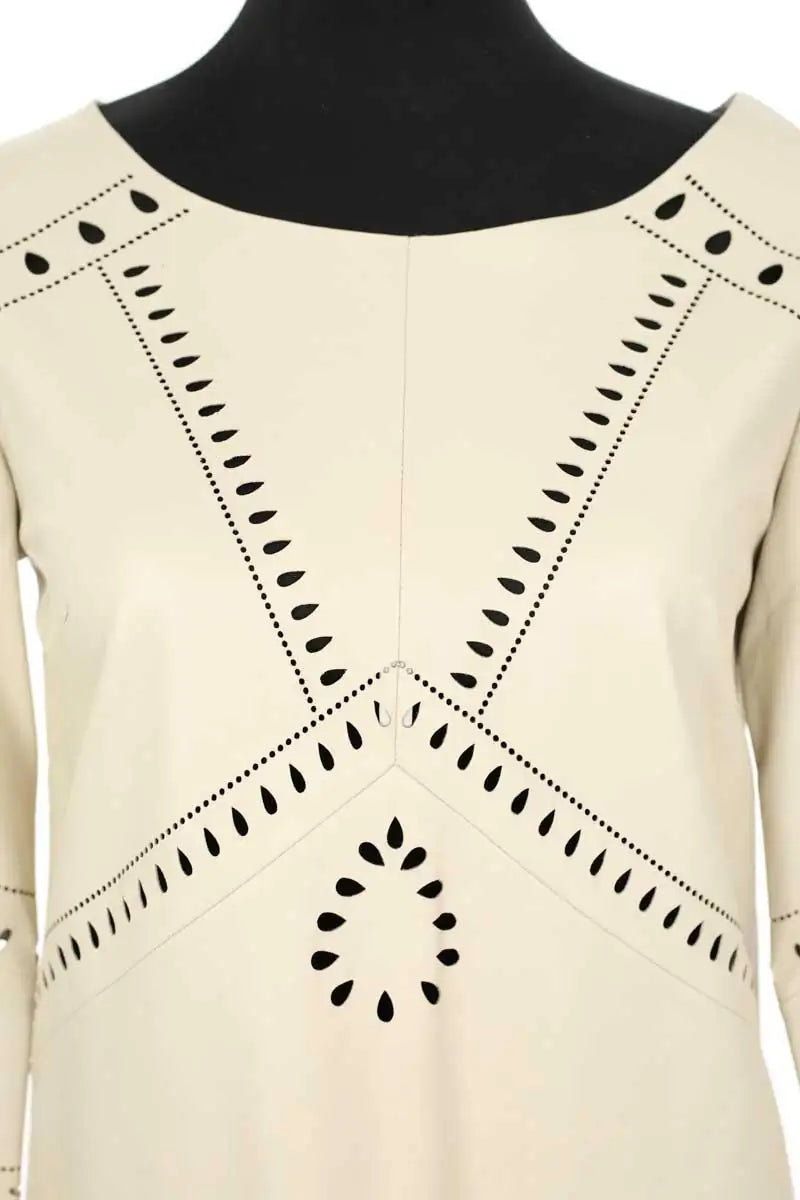 Robe Ba&Sh Beige en Cuir