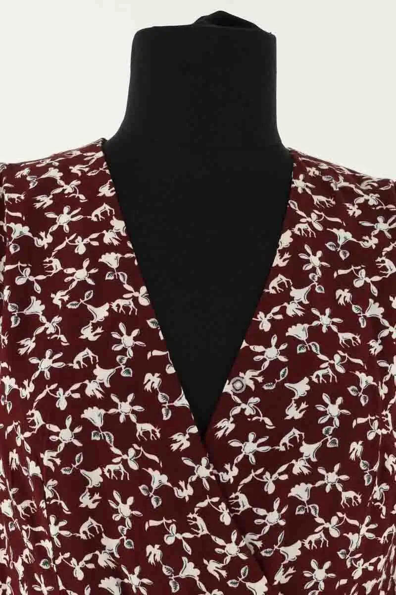 Robe Ba&Sh Bordeaux en Viscose